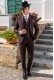 Burgundy tailored fit italian men wedding suit