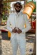 White pure linen tailored fit italian wedding morning suit