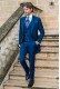 Maßgeschneiderter marineblauer Fil-a-Fil Cut anzug aus reiner Wolle Modell 4028 Mario Moyano