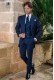 Classic pure wool blue window pane check morning suit 4033 Mario Moyano
