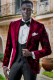 Red velvet party blazer with floral design 4013 Mario Moyano