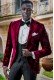 Party blazer aus rotem Samt mit Blumenmuster 4013 Mario Moyano